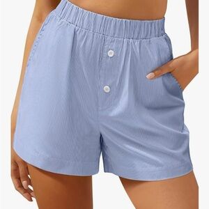 Amazon Nimin Blue High Waisted cotton boxer shorts